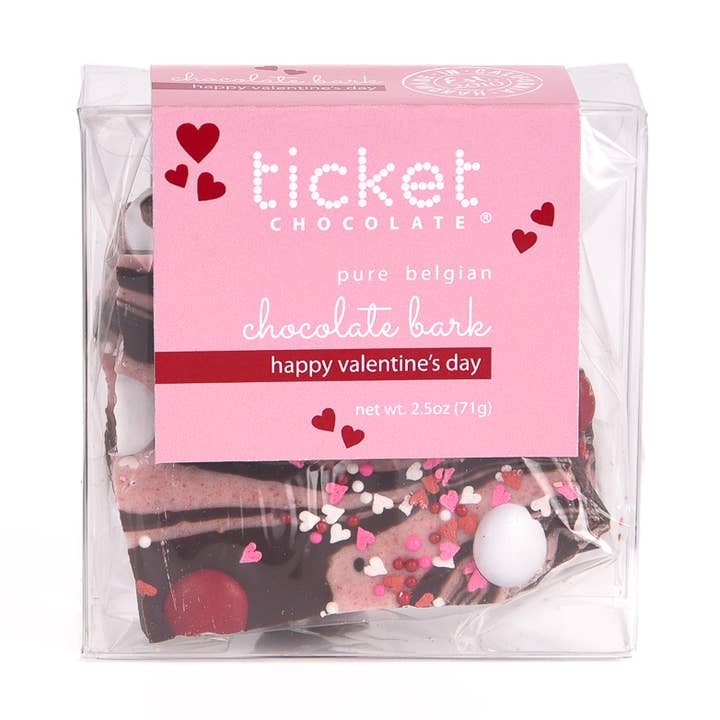 Écorce de cheesecake à la fraise (70 g) - Saint-Valentin pour la vente par Ticket Chocolate