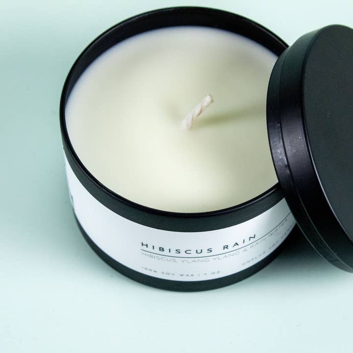 Unplug Soy Candles - Wholesale Travel Candles - Matte Black Travel Tin Soy Candle2