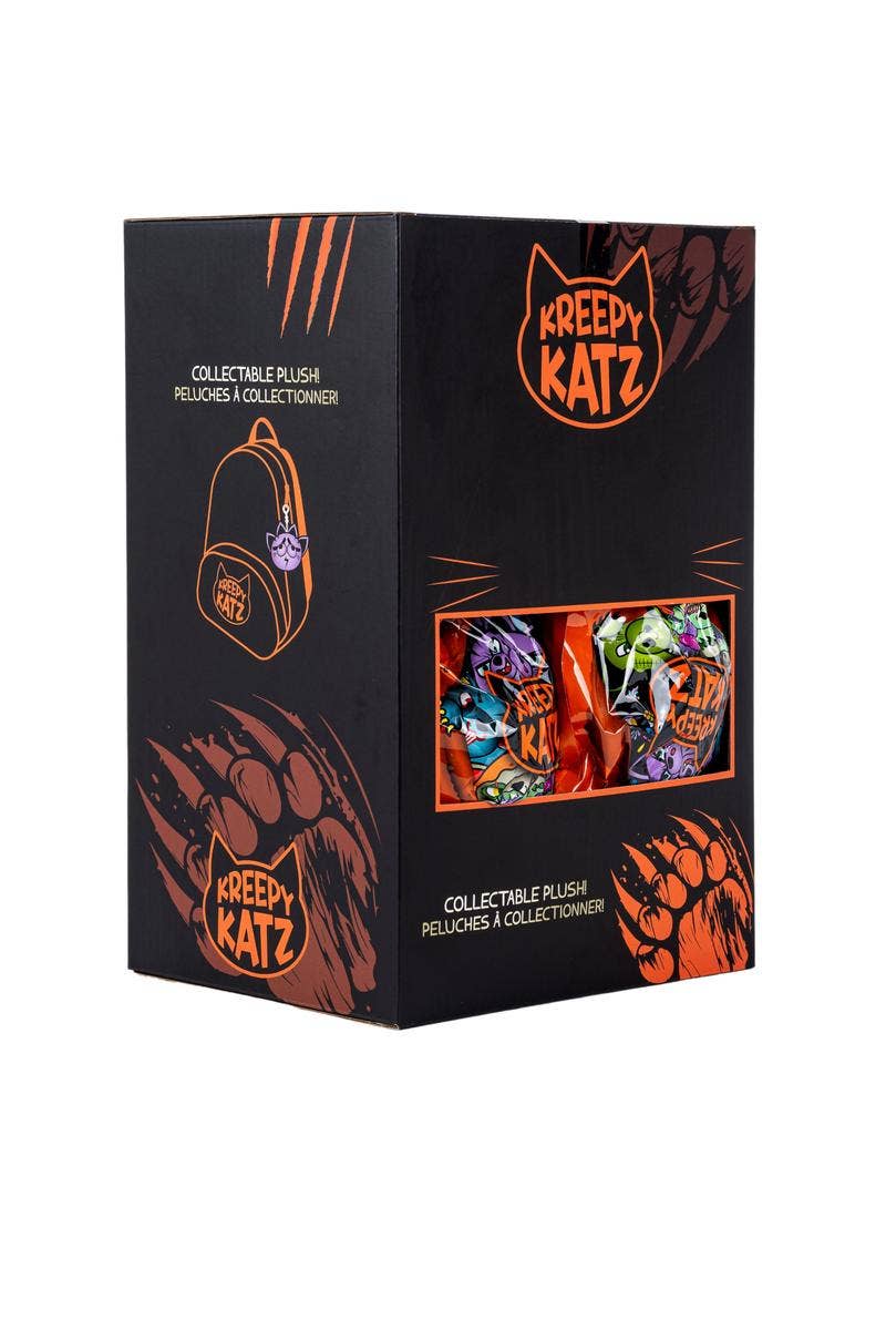 License 2 Play Toys - Wholesale Stuffed/Plush Toy - Kids & Baby - Kreepy Katz 4 Inch Clip-On Plush Blind Bags in 18pc Display0