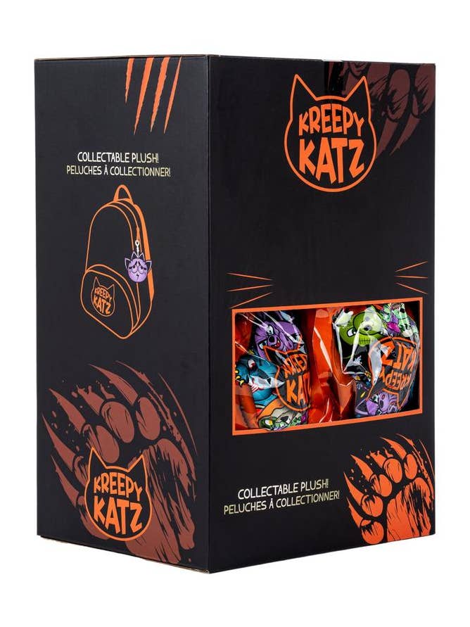 Kreepy Katz 4 Inch Clip-On Plush Blind Bags in 18pc Display for wholesale by License 2 Play Toys