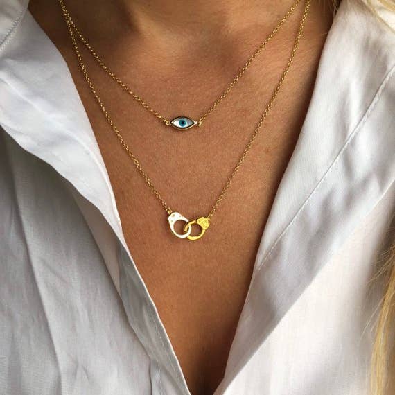 Christina Christi - Wholesale Pendant/Charm Necklace - Gold Necklaces,Evil Eye Necklace,Handcuff Pendant,Silver 925