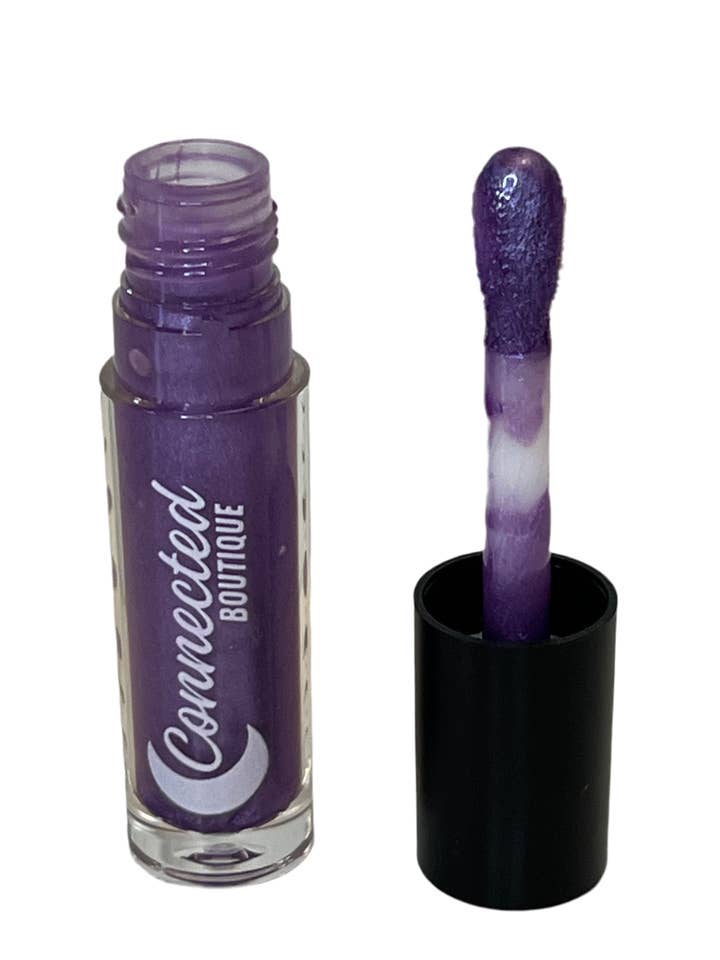 Aligned hydrating lip gloss metallic purple for wholesale by Connected Boutique