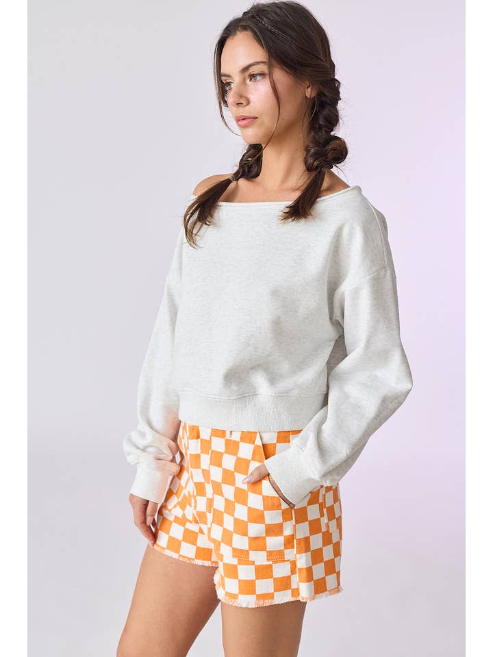 Papermoon - Wholesale Sweatshirt - Women's - PT17835 - Alina Off Shoulder Cropped Sweatshirt22