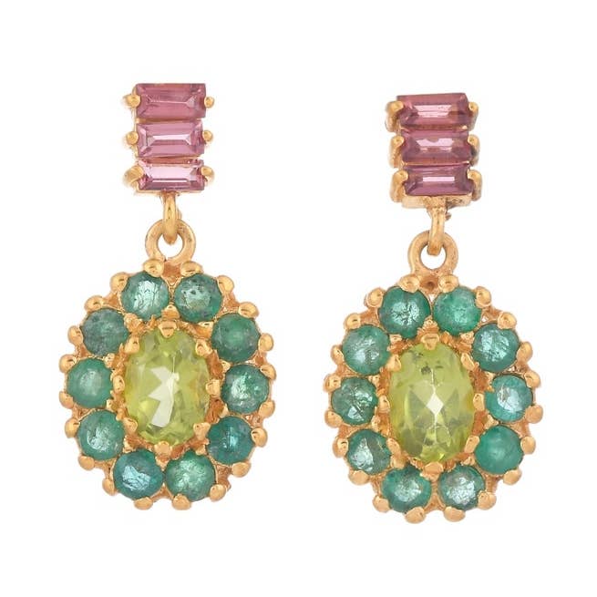 ”Ya, varför?” Smaragd, Peridot & granat Sterling Silver Örhänge för wholesale av Misteerious Seed