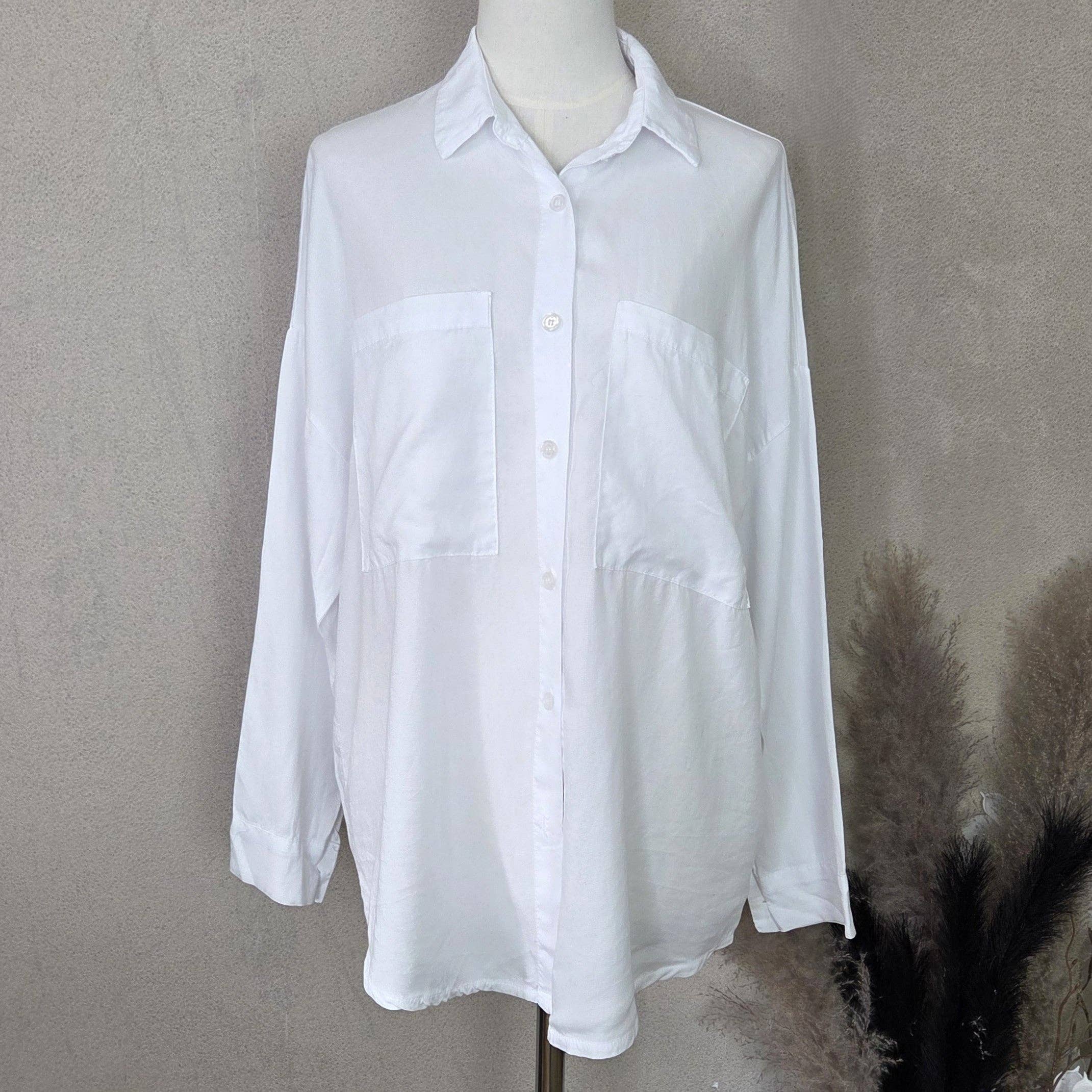 Tempest Designs - Wholesale Button Down Shirt - Women's - Classic Tencel shirt with patch pockets (M)0