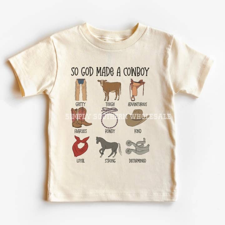 Dios hizo una camiseta de vaquero para venta al por mayor de Simply Southern Boutique