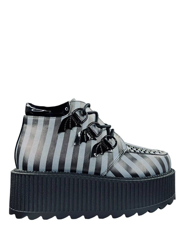 SUPER KREEP HI STRIPE - NOIR/GRIS pour la vente par STRANGE CVLT