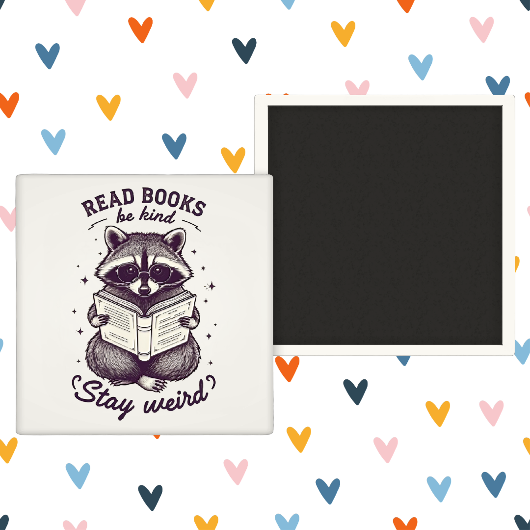 Modern Wood Cases - Wholesale Magnet - Read Books Stay Weird - Book Club - Fridge Magnet0