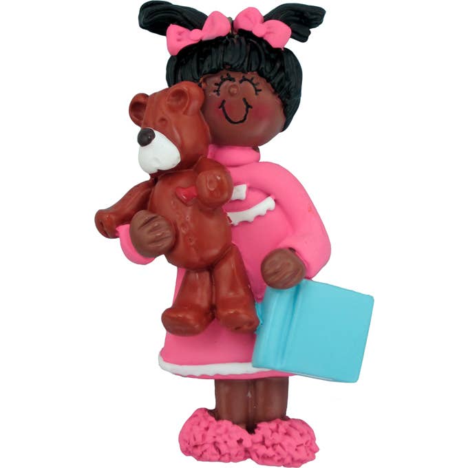 Ornament Central - Wholesale Ornament - Child w/ Teddy: Female