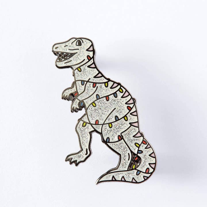 Punky Pins - Wholesale Lapel Pin/Button - Christmas Dinosaur Enamel Pin