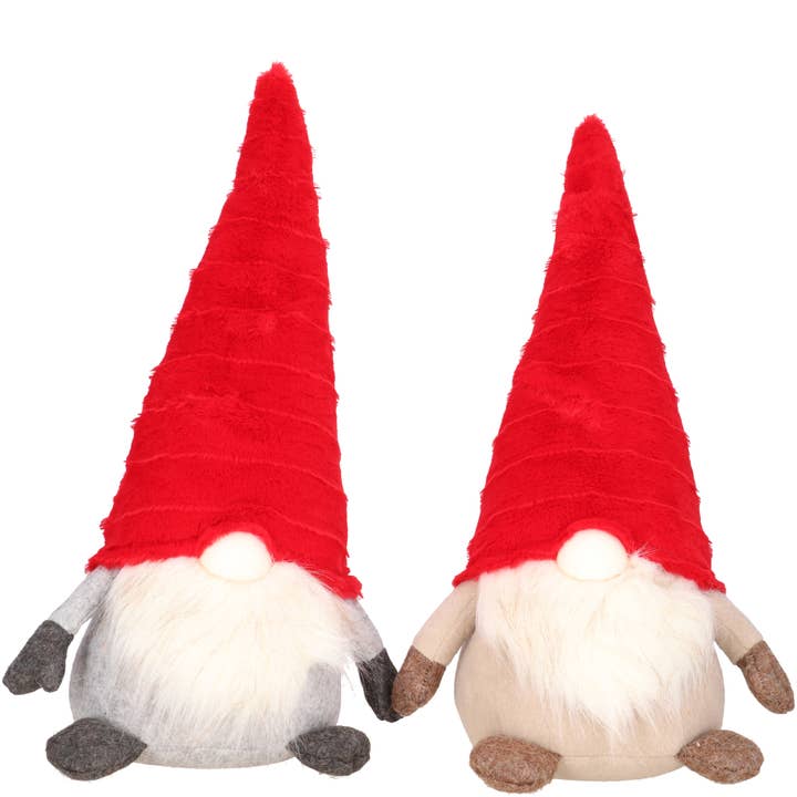 Fabric Gnome Michel, 2 Colors, H45cm, Red Gray Assorted for wholesale by Vosteen