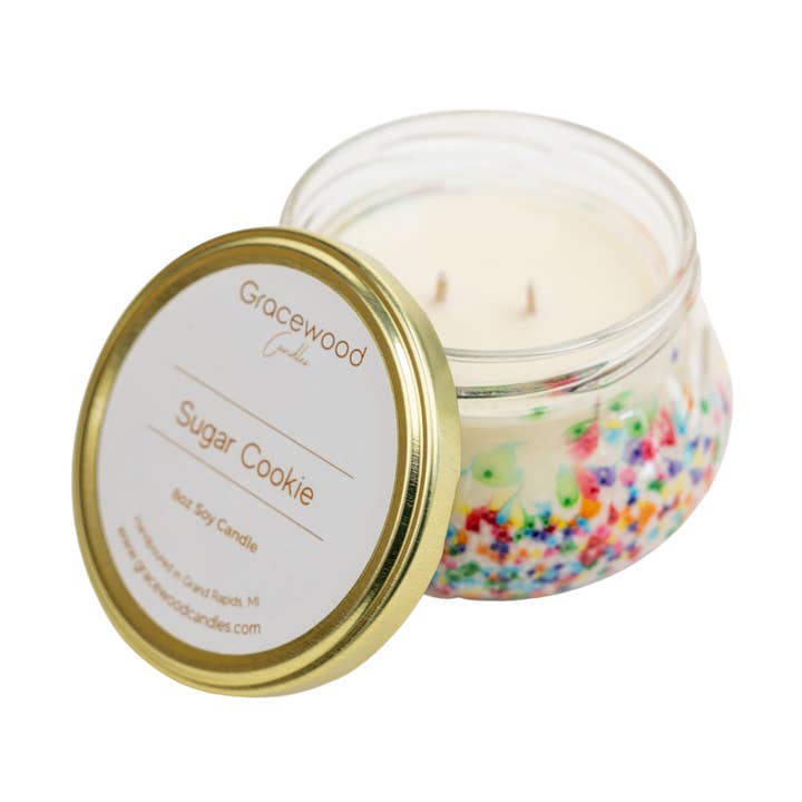 Sugar Cookie Candle - Birthday Cake Candle - 8oz Soy Candle for wholesale by Gracewood Candles