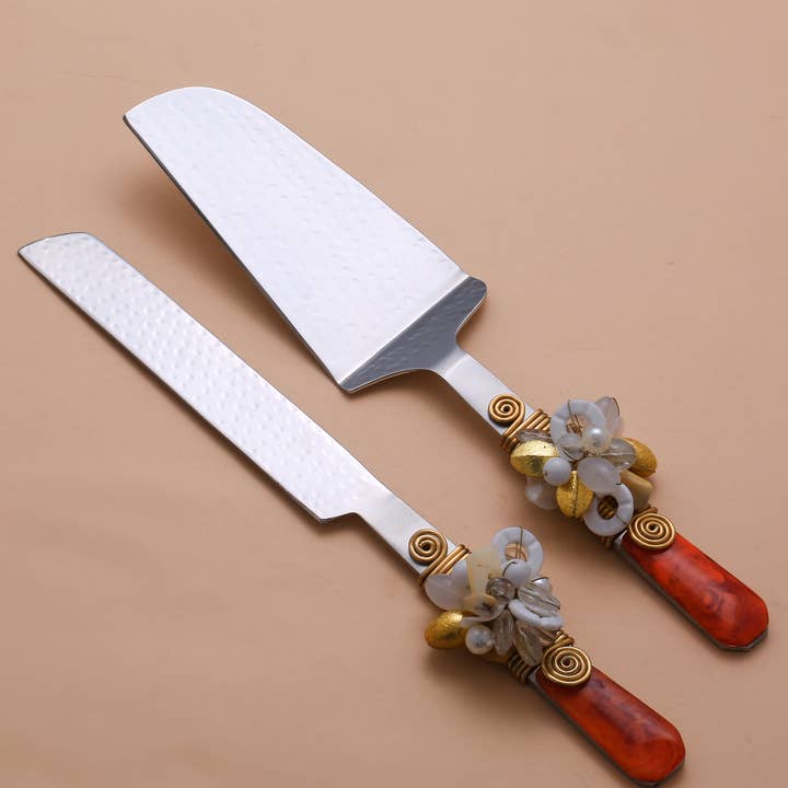 Tiramisu - Wholesale Serving Utensil - Embellished Cake Server Set4