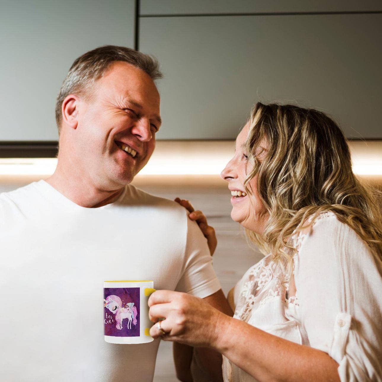 3dRose - Wholesale Coffee Mug - 3dRose, Cute Purple Flower Unicorn Illustration and Typography - Be The Queen, Mug3