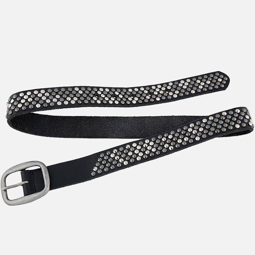 Amsterdam Heritage Leather Belts, Bags, Jackets & Apparel - Wholesale Belt - Women's - Britta | Vintage Silver Buckle Studded Leather Belt Women17