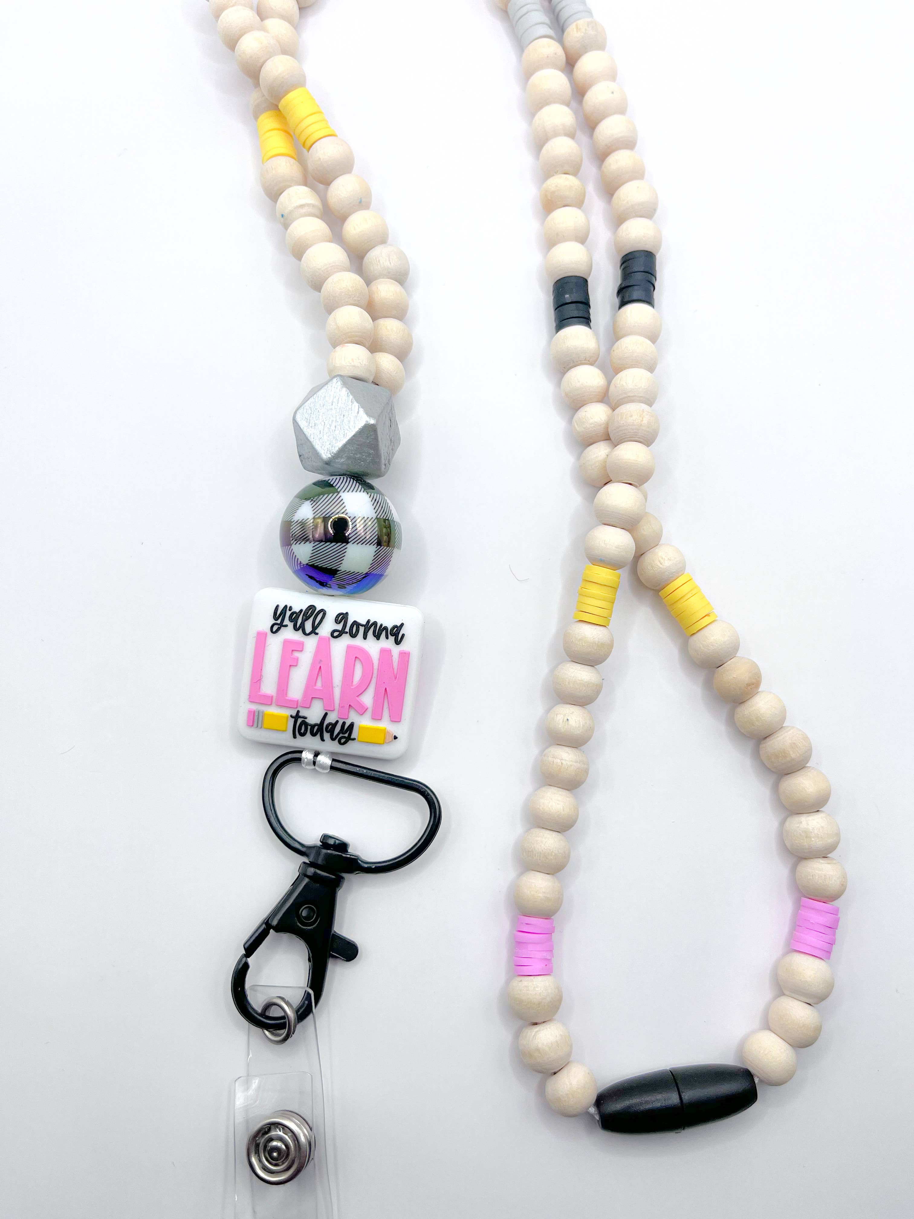 TrendyKeys - Vente Lanière – femme - Cordon perlé en bois avec accents en silicone3