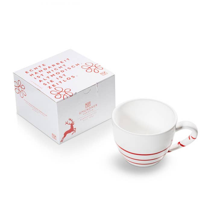 Tasse à thé Maxima rouge flammé pur (0,4 L) pour la vente par Gmundner Keramik Handels GmbH