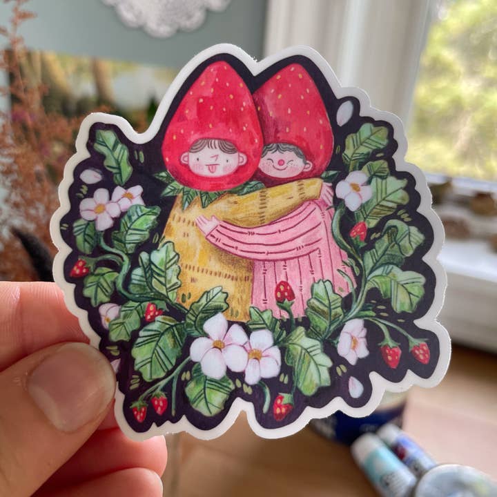 Leah Bees Creations - Wholesale Sticker - Strawberry Buddies — Vinyl Sticker2