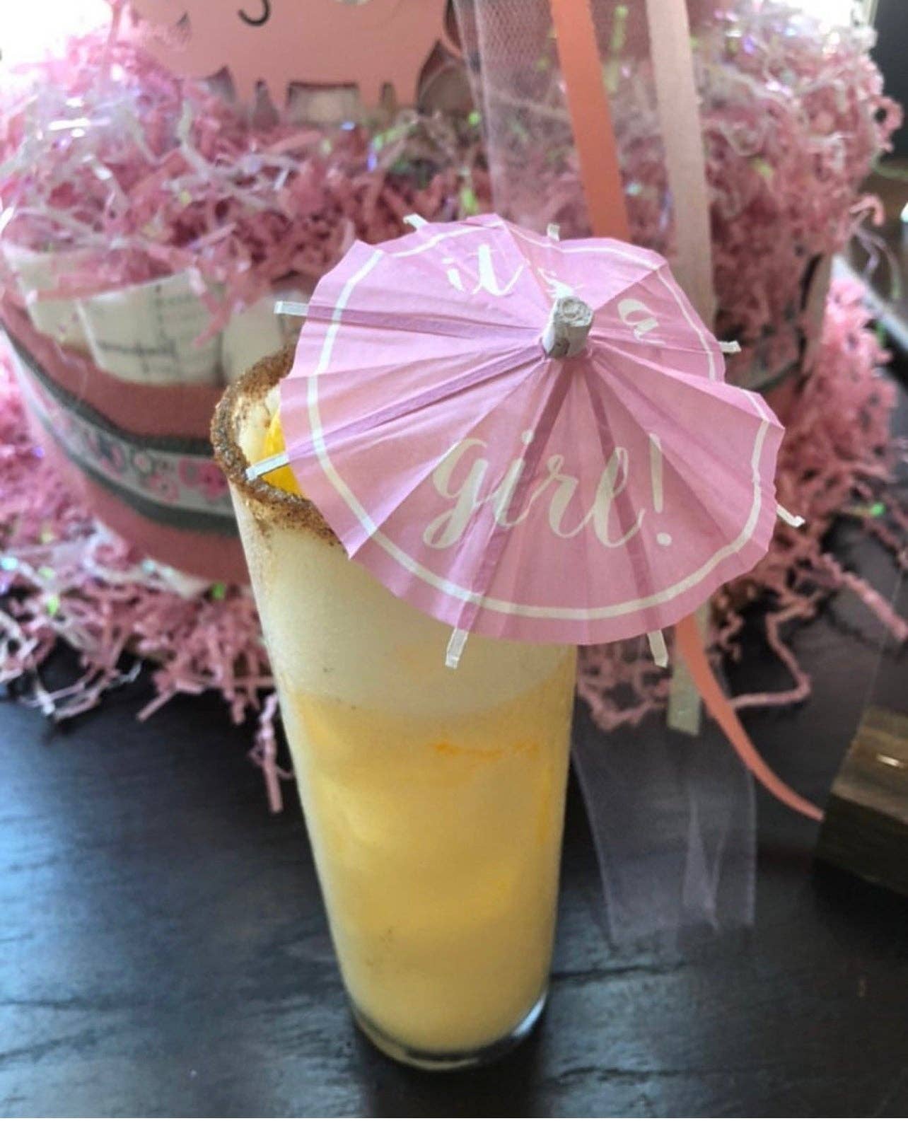 The Tiny Umbrella - Wholesale Cocktail Shaker - It's A Girl! Cocktail Umbrella2