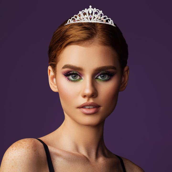 Teardrop Marquise Stone Pointed Princess Tiara for wholesale by Sensibling Corp.