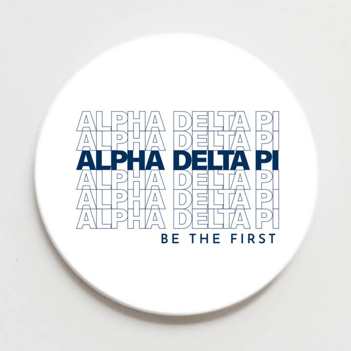 Alpha Delta Pi Greek Thank You Button - 2.25 inch for wholesale by Good Vibez Collegiate