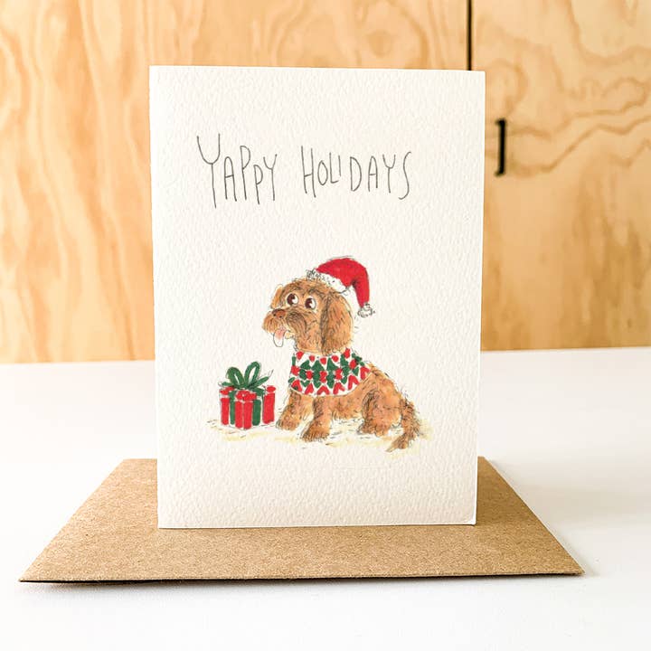 Well Drawn - Wholesale Christmas card - Yappy Holidays6