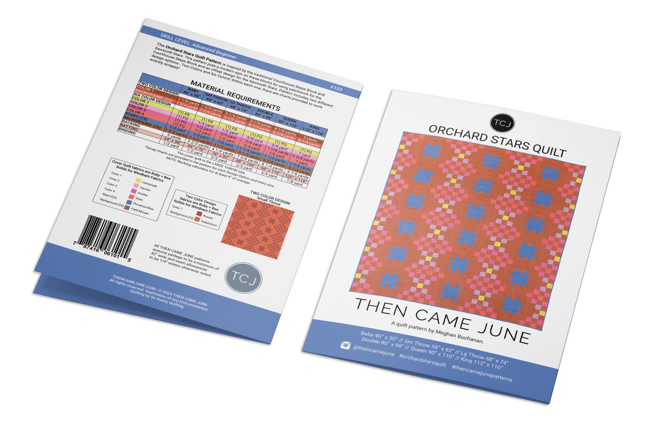 Then Came June – Großhandel Bastel-Nähset – Orchard Stars Quiltmuster, bedruckt2