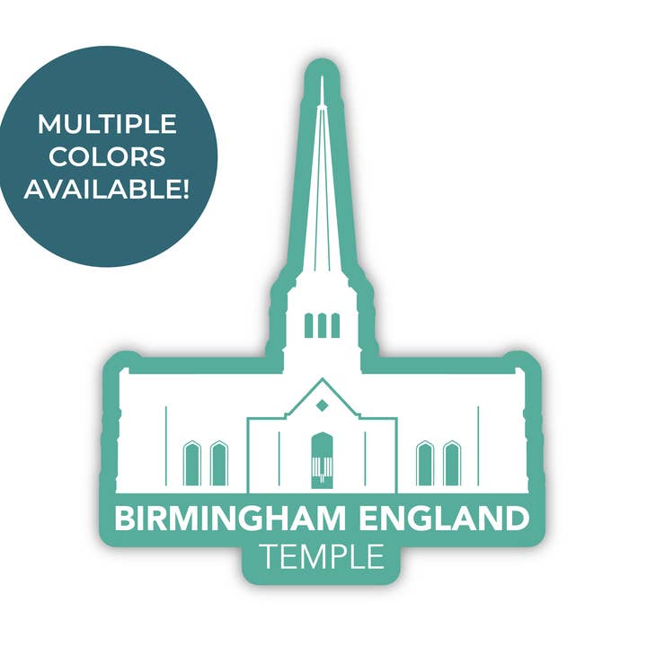 Adesivo Birmingham England Temple per la vendita all'ingrosso da parte di JasmineTreeDesign