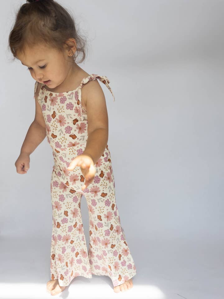 Floral Butterfly Bell Romper for wholesale by House of Henry