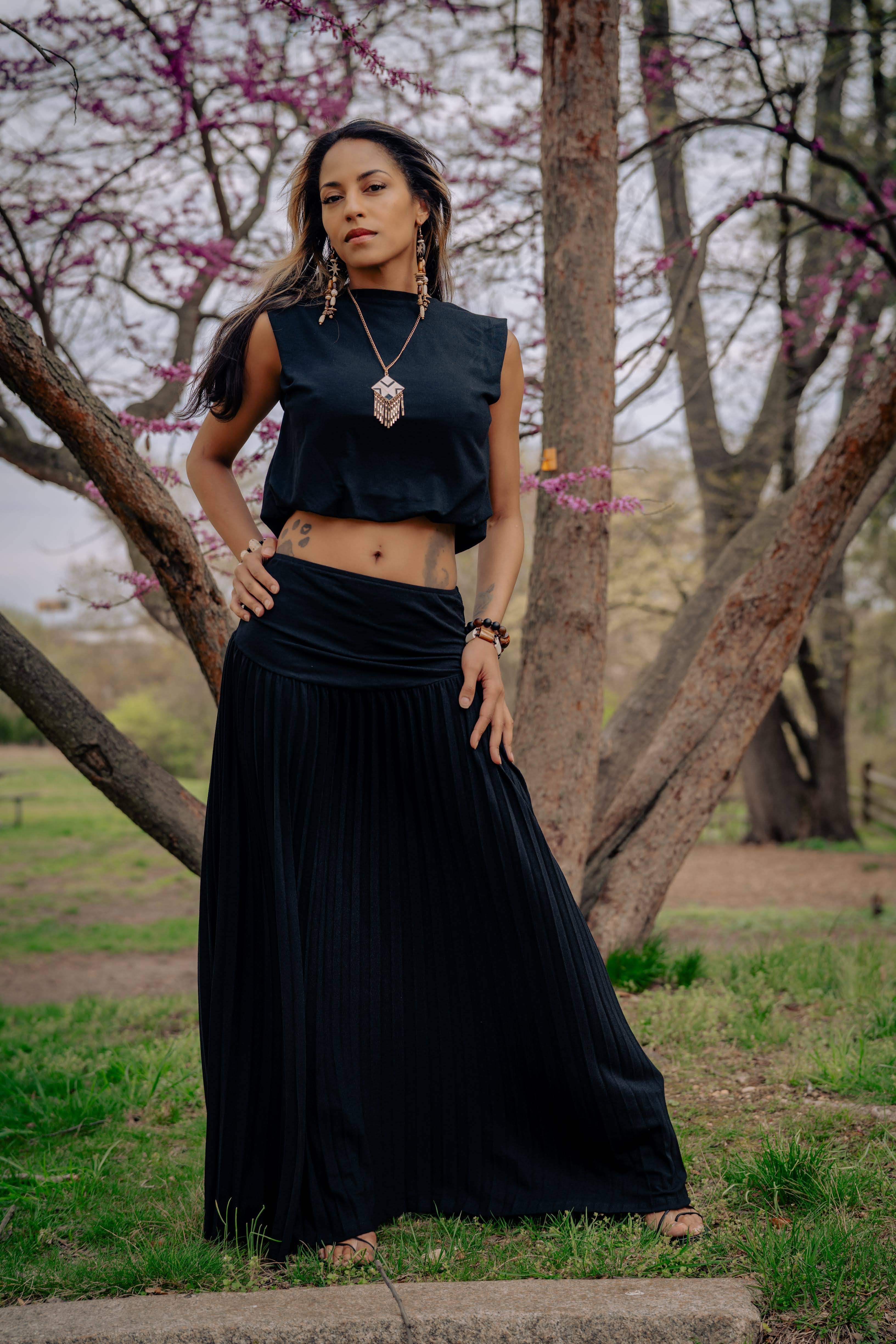 Nina Cheyenne Apparel - Wholesale Top & Skirt Set - Women's - The Zora Skirt Set - Onyx7