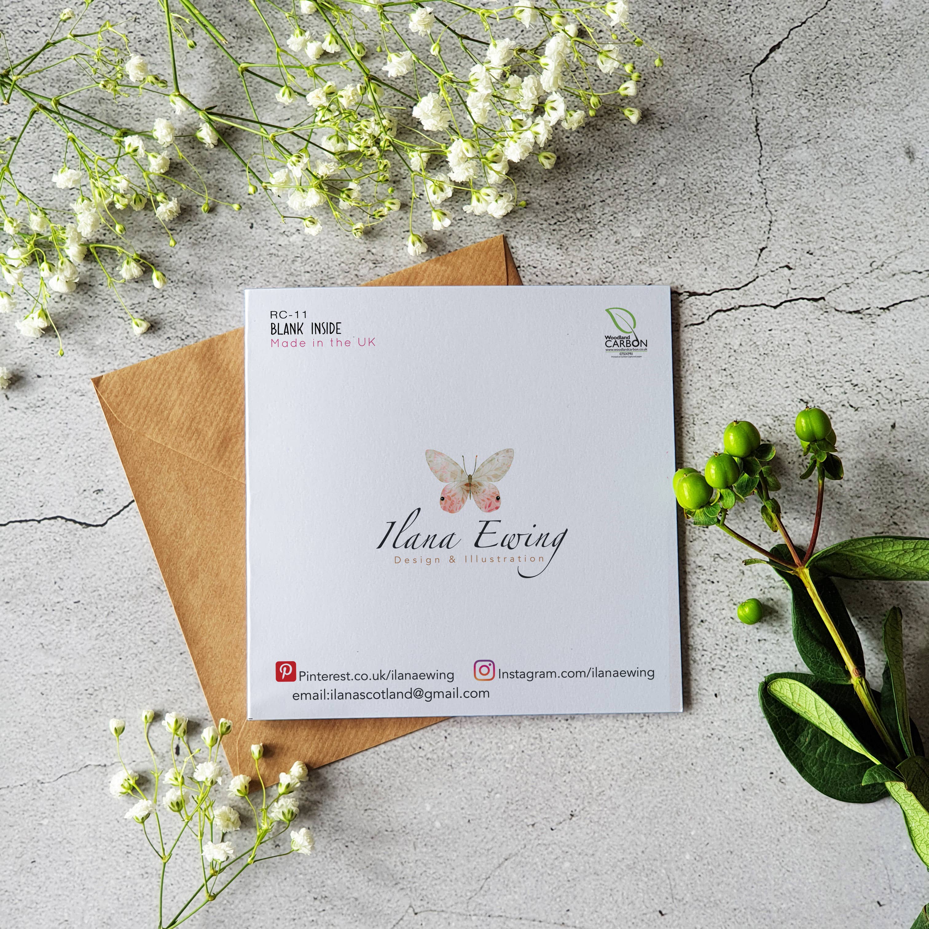 Ilana Ewing Designs - Wholesale Everyday Greeting Card - Floral Watercolour  Card1