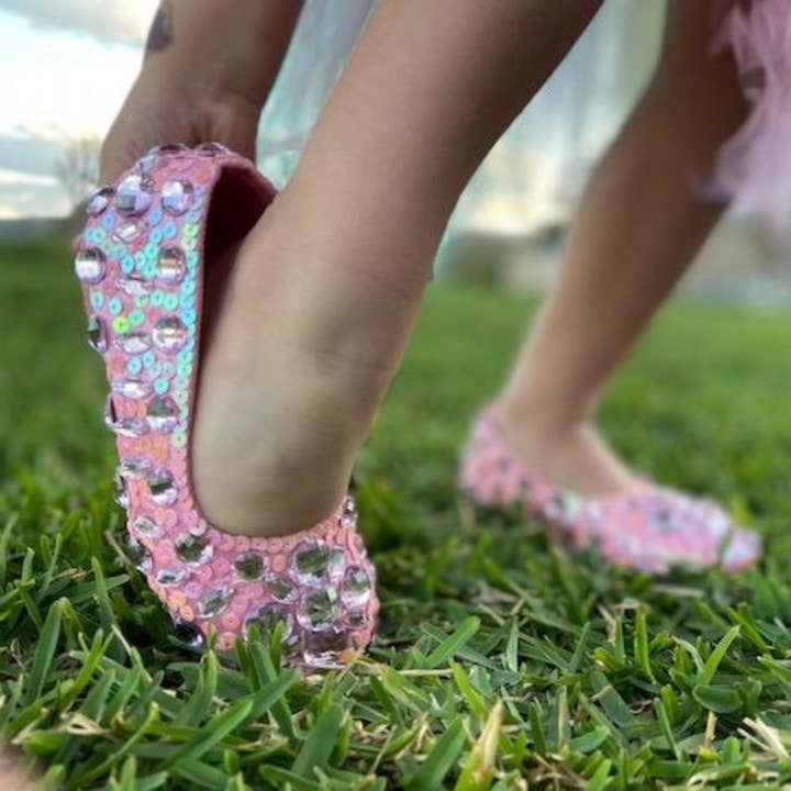 Lets dress up - Wholesale Dress Shoes - Kids - Cinderella Glass Slippers with Heels