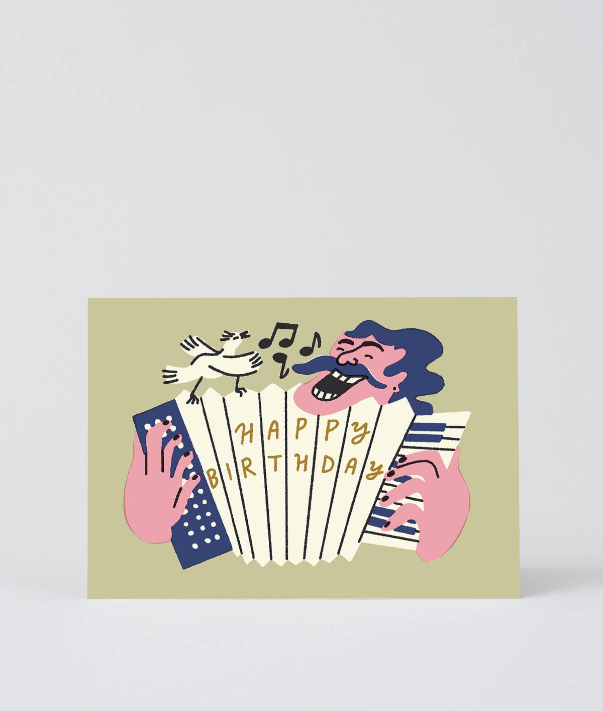Wrap (US duties paid) - Wholesale Birthday Card - ‘Happy Birthday Accordion’ Greetings Card