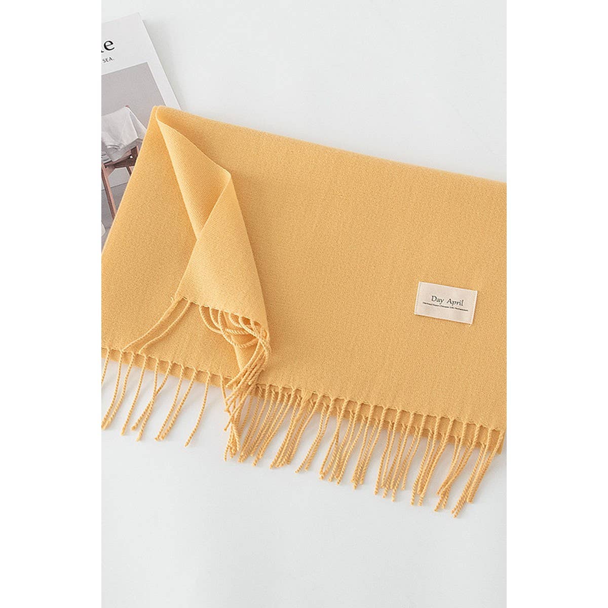 NINEXIS - Vente Écharpe – femme - CWASC1482_ÉCHARPE CHAUDE DE COULEUR UNIE À COL CHÂLE7