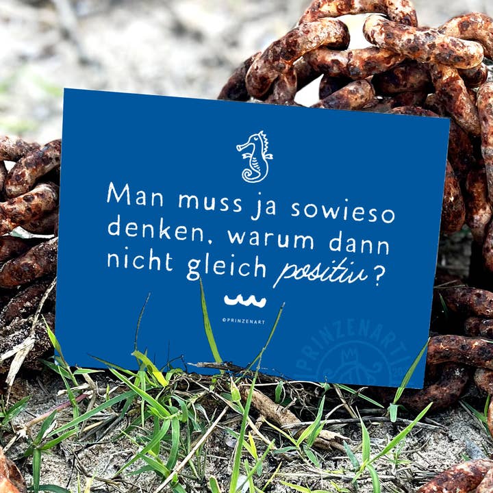 Postcard "Think Positive | Motivational Saying North Sea for wholesale by Prinzenart