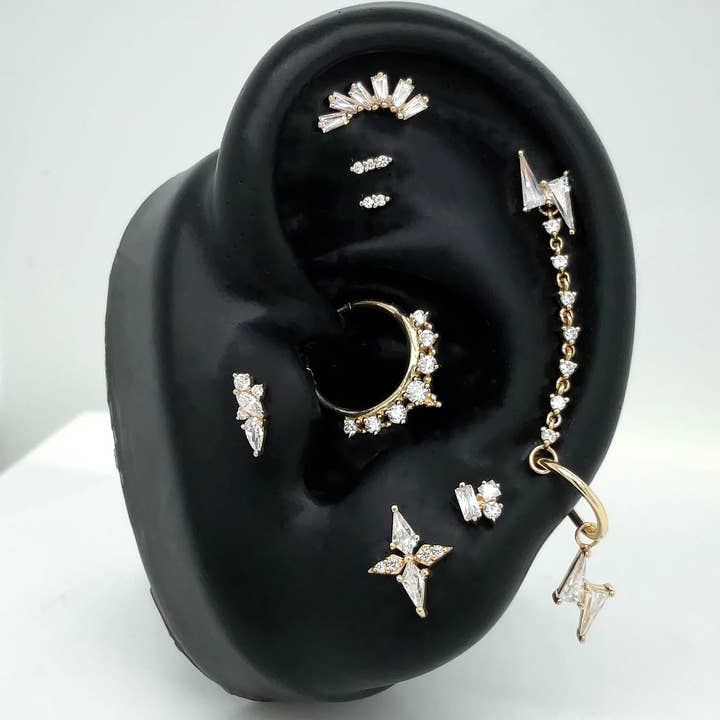 Piercing-zone – Engroshandel Vedhæng/charm – Elektrificere - Cz - Guldcharm