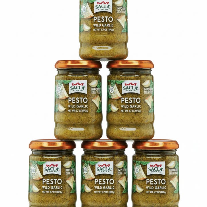 Sacla - Wholesale Pesto - Sacla Italy Wild Garlic Basil Pesto 6x6.7o Green Pasta Sauce1