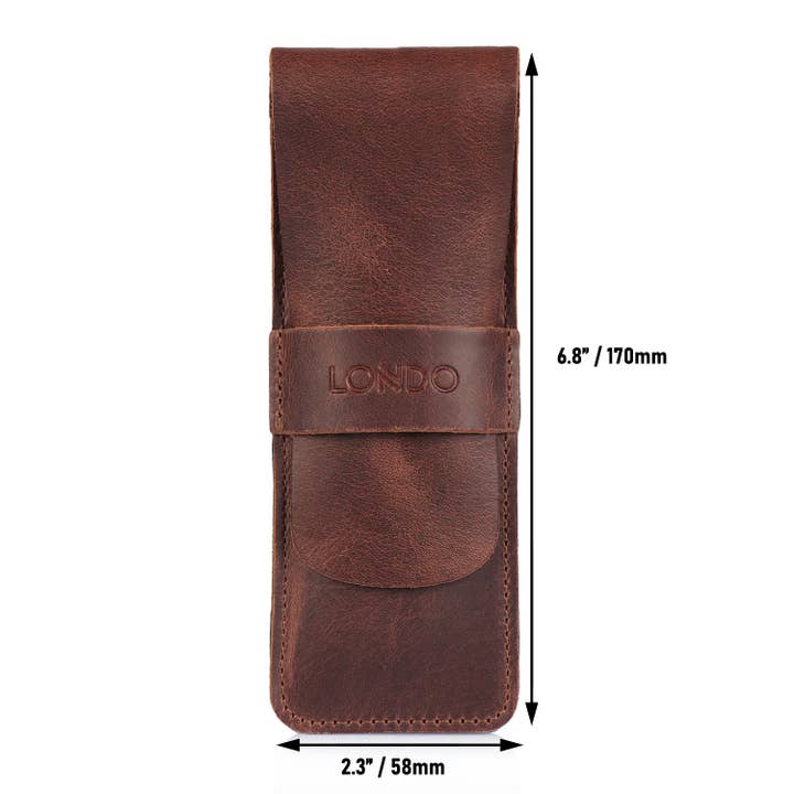 Londo - Wholesale Pencil case/pouch - Londo Top Grain Leather Pen and Pencil Case with Tuck in Flap14