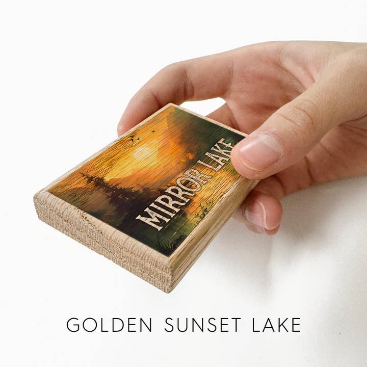 Hangout Home - Wholesale Magnet - Lake Tourist Souvenir Fridge Magnet - Printed Solid Wood