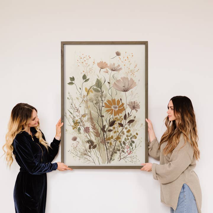 Hangout Home – Großhandel Kunstdruck – Wandbild „Flüsternde Wildblumen“ auf Leinwand, gerahmt2