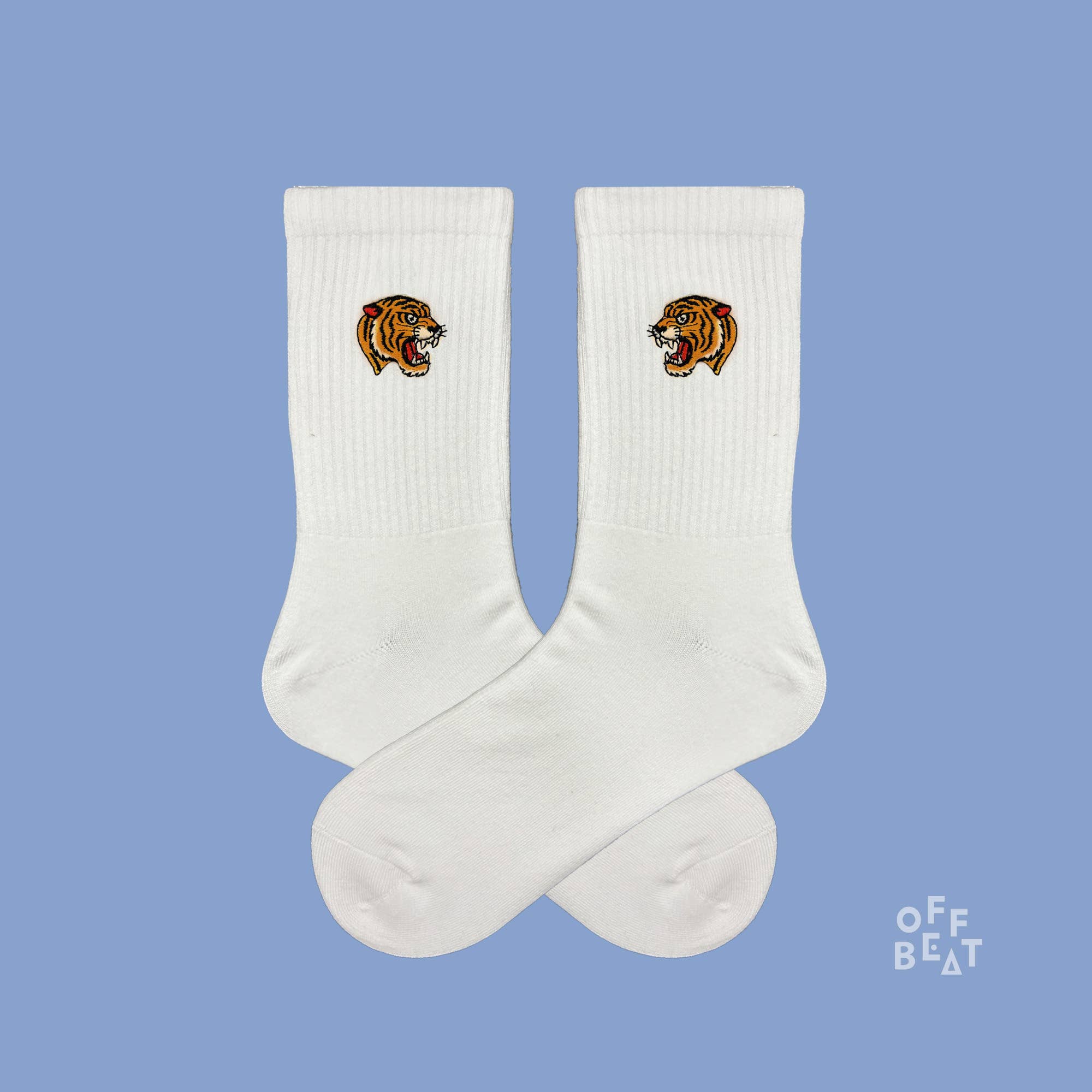 Offbeat - Wholesale Socks - Unisex - Bestickte Tigerkopf-Socken I Großhandel2