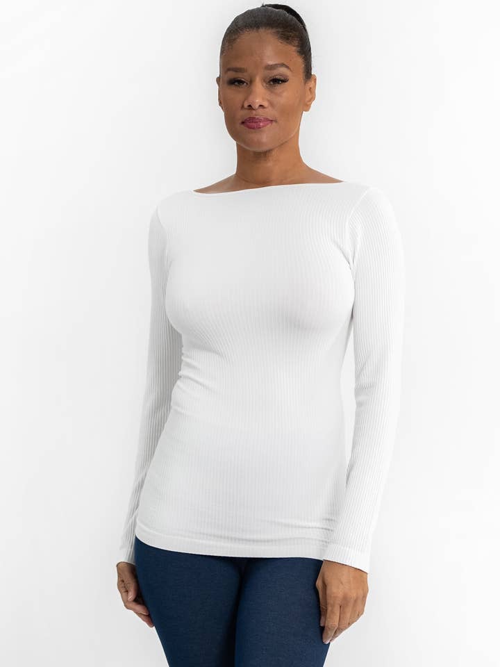 ELIETIAN - Wholesale Knit Top - Women's - Ribbed Reversible Long Sleeve15