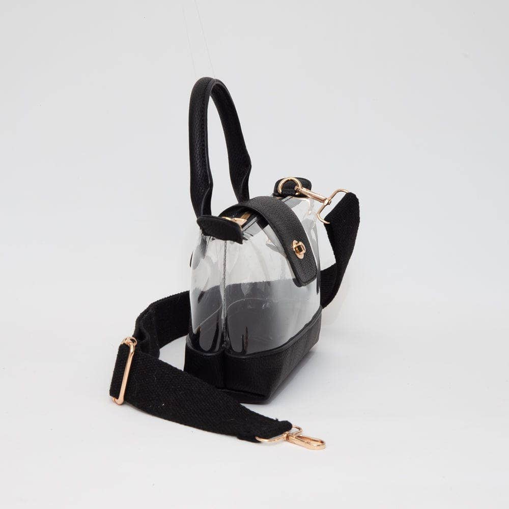 MiMi Wholesale - Vente Sacoche – femme - TG10701 Stella Mini Sac à Main/Bandoulière Transparent12