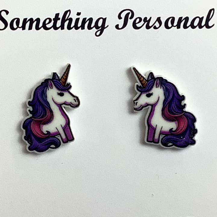 Boucles d'oreilles Sweetie Unicorn pour la vente par Something Personal