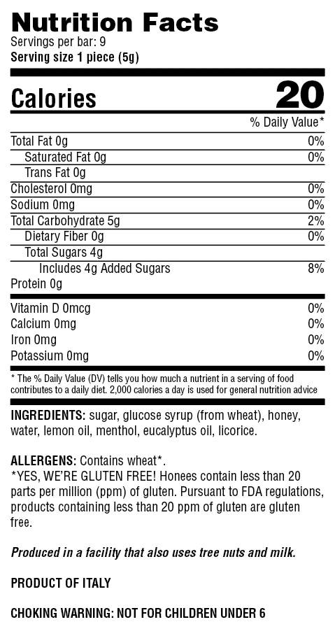 Andre Prost Inc. - Wholesale Lozenges/Cough Drops - HONEES™ Honey Lemon Menthol Eucalyptus Bars3
