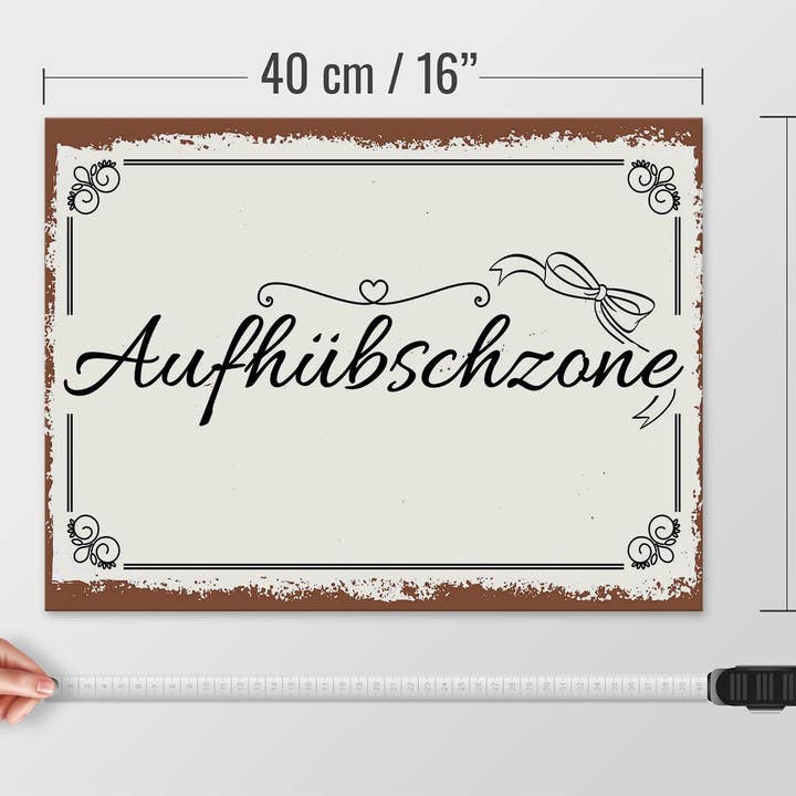 Femer - Wholesale Sign - Wooden sign saying 30x40 cm Beautifully Zone Deco4