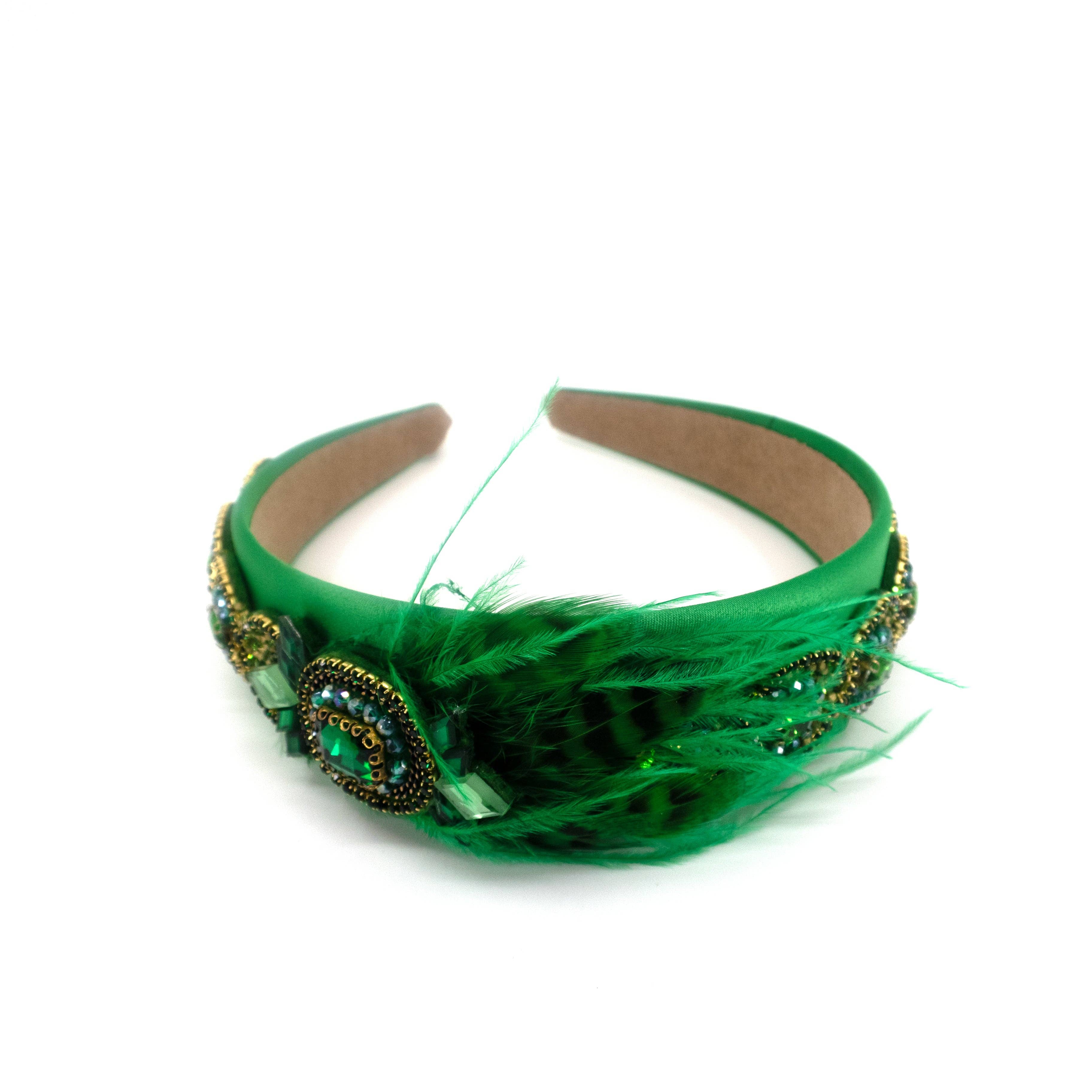 ASSORTED Feather Crystal Headband HB21029-27 (12PC) for wholesale on Faire1