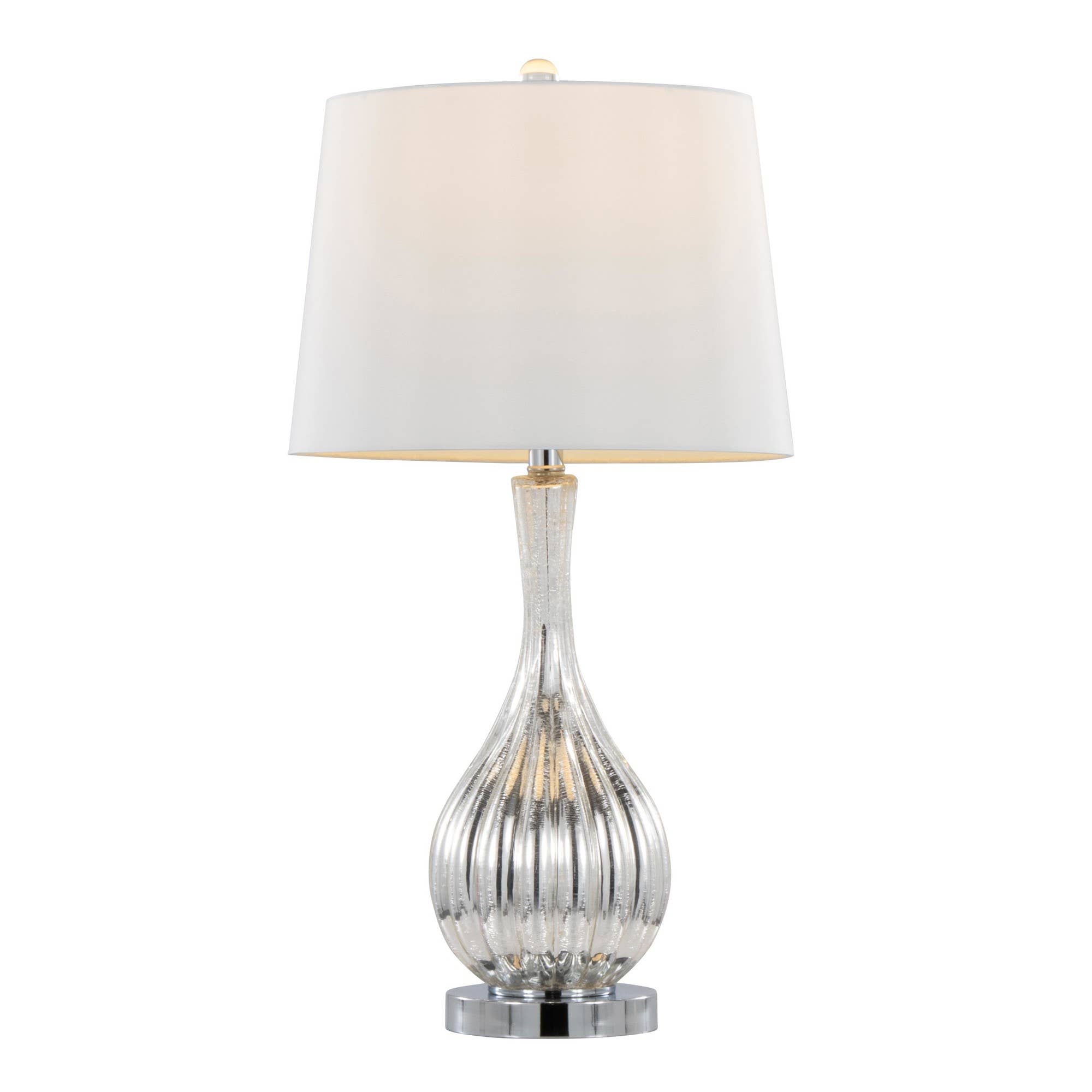 Jenny 27" Table Lamp - Set of 2 in Silver Crackle Glass for wholesale on Faire0