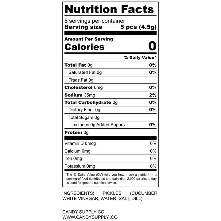 Candy Supply Co - Wholesale Chips - Original Dill Pickle Chips, Freeze Dried, Fat Free Carb Free
