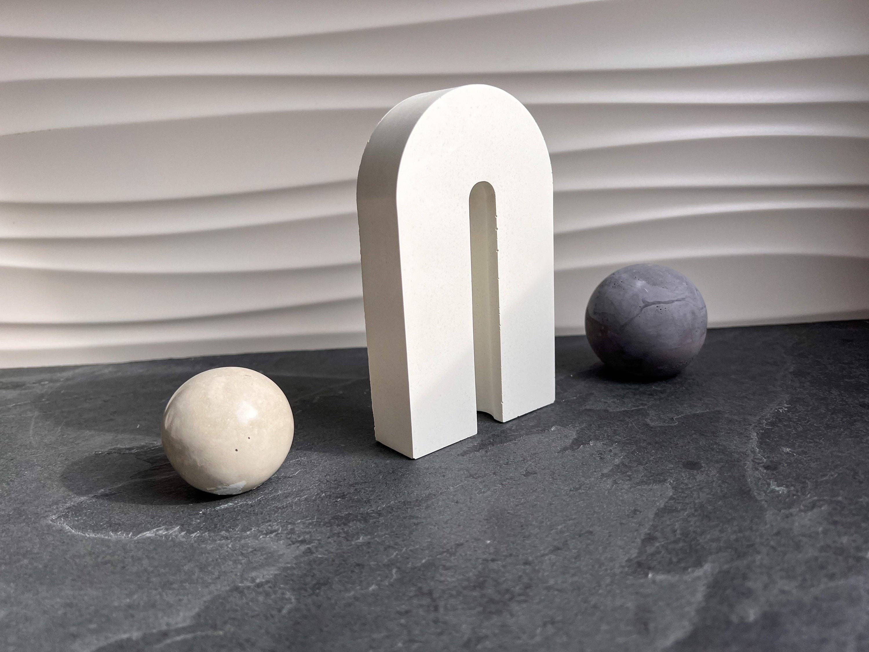 Minimal Loot Design - Wholesale Sculpture - Concrete Sculptural Arch, Standing Arch Decor, Nordic, Decorative Arch, Photo Props, Geometric Ornament, Cement Decor, Modern Decor, Still3